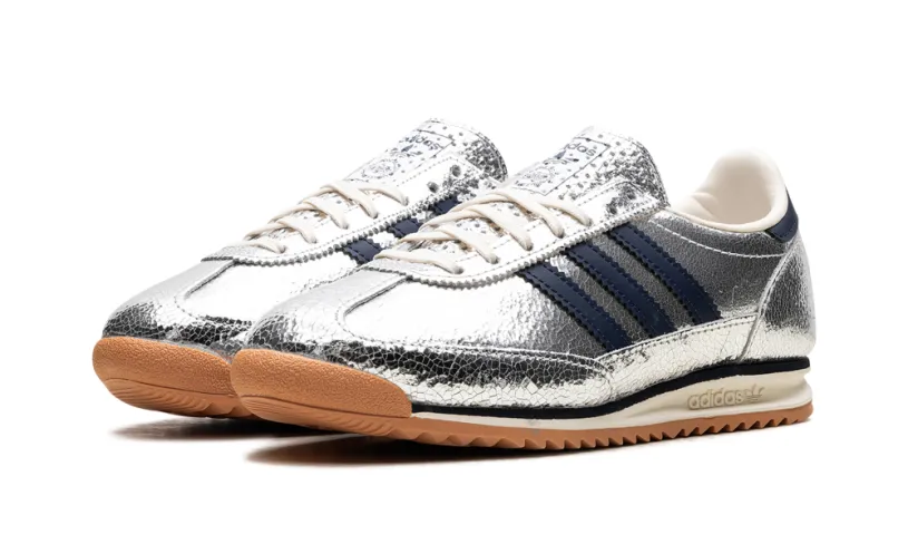 More Adidas Shoes SL 72 OG WMNS 'Silver Metallic Collegiate Navy'